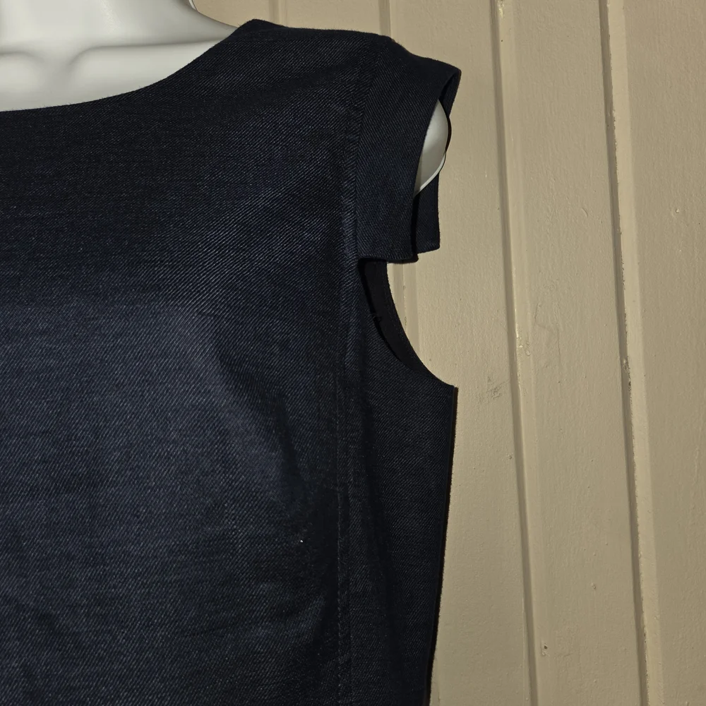J. Crew Navy Sleeveless Midi Dress - Picture 3 of 10
